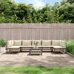 VIDAXL Salon de jardin 8 pcs avec coussins anthracite resine tressee