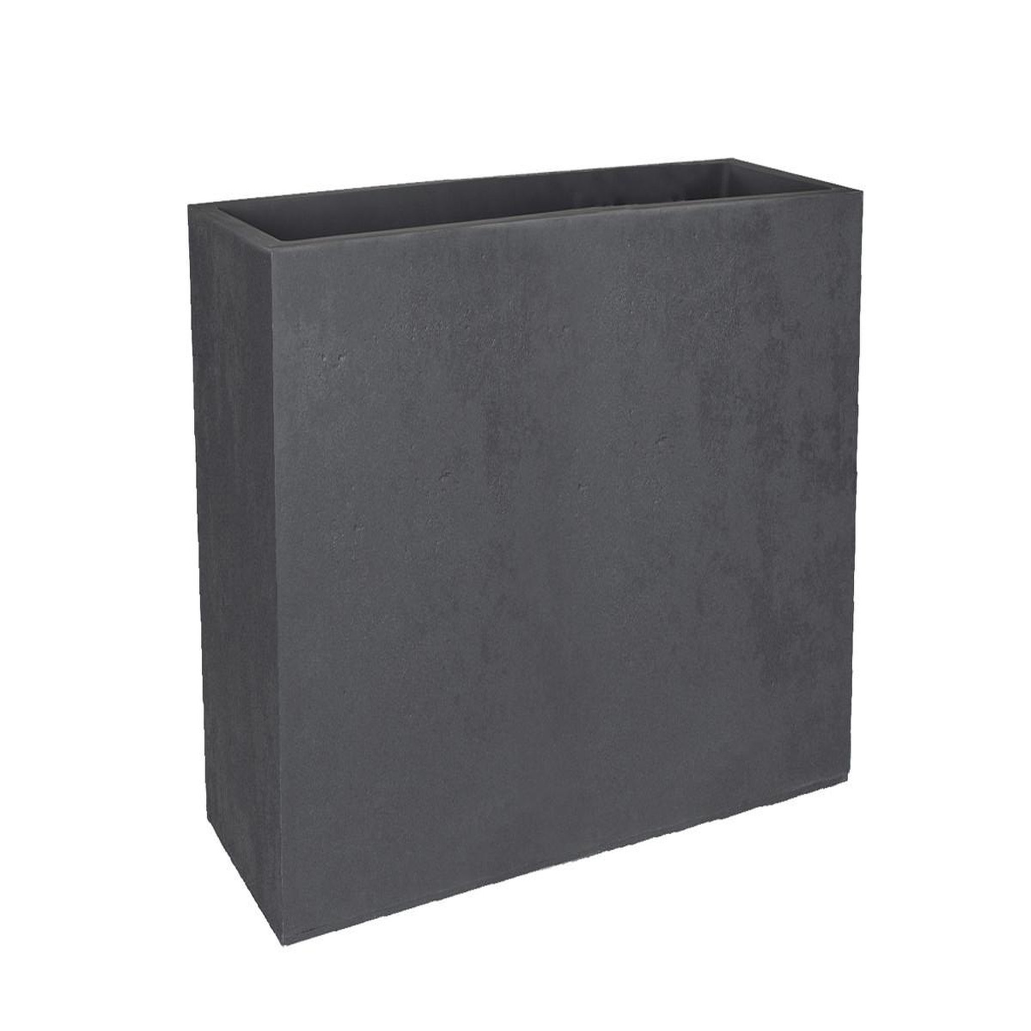 Eda Jardinière rectangulaire loft l basalt décor béton 46 l - gris anthracite - eda