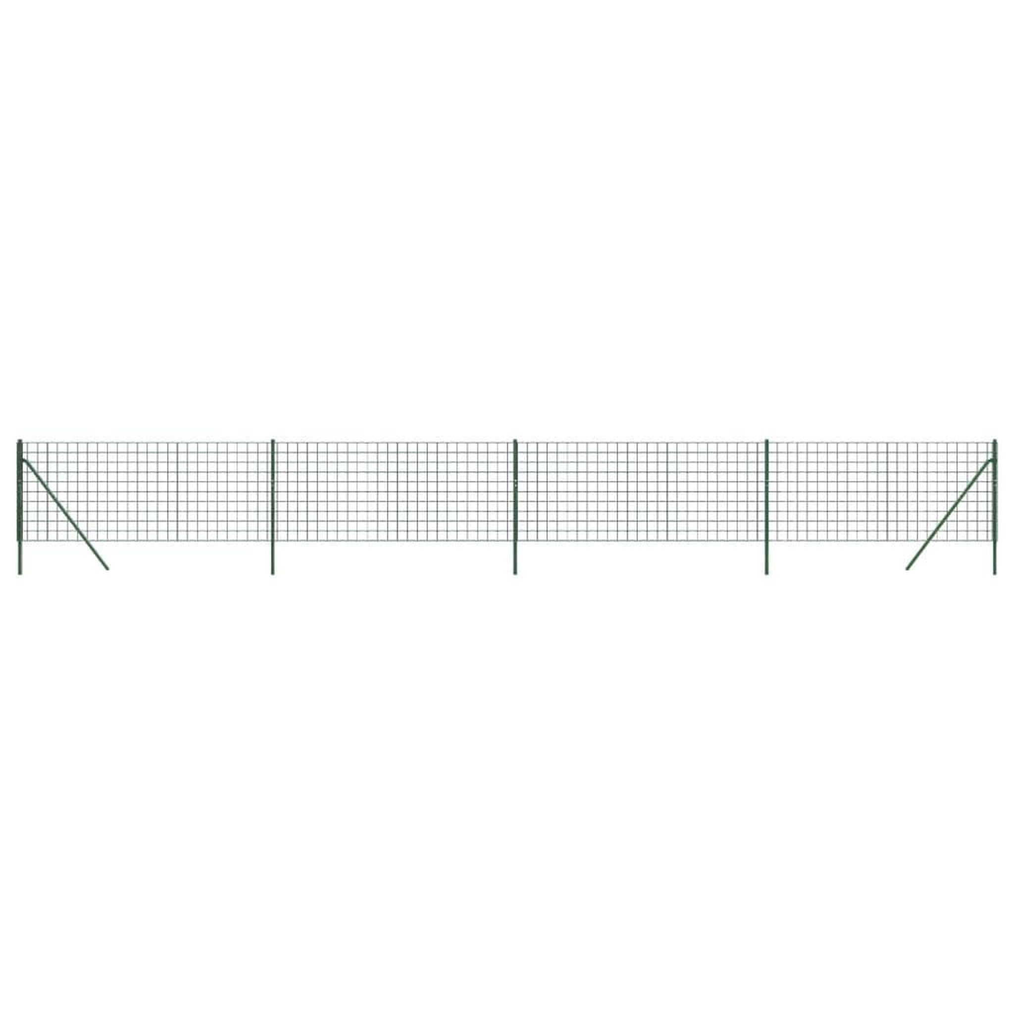 Voir la diapositive 2 : VIDAXL Cloture en treillis metallique vert 1x10 m acier galvanise