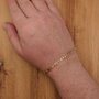 Voir la diapositive 2 : L'ATELIER D'AZUR Bracelet Or Jaune Maille Gourmette - 21 cm - Homme