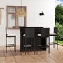 Voir la diapositive 1 : VIDAXL Ensemble de bar de jardin avec coussins 5 pcs Noir
