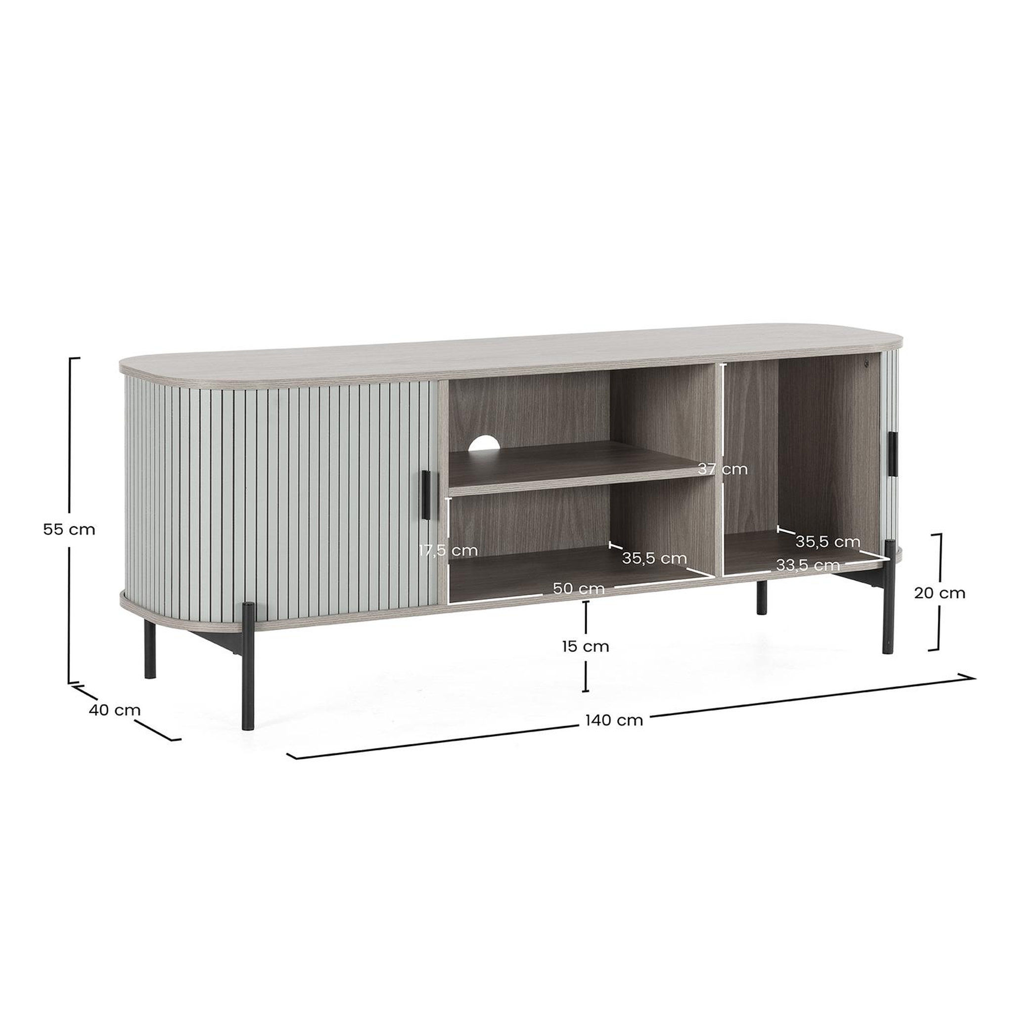 Voir la diapositive 6 : VS VENTA-STOCK Meuble Tv Mónaco 2 portes couleur Bleu