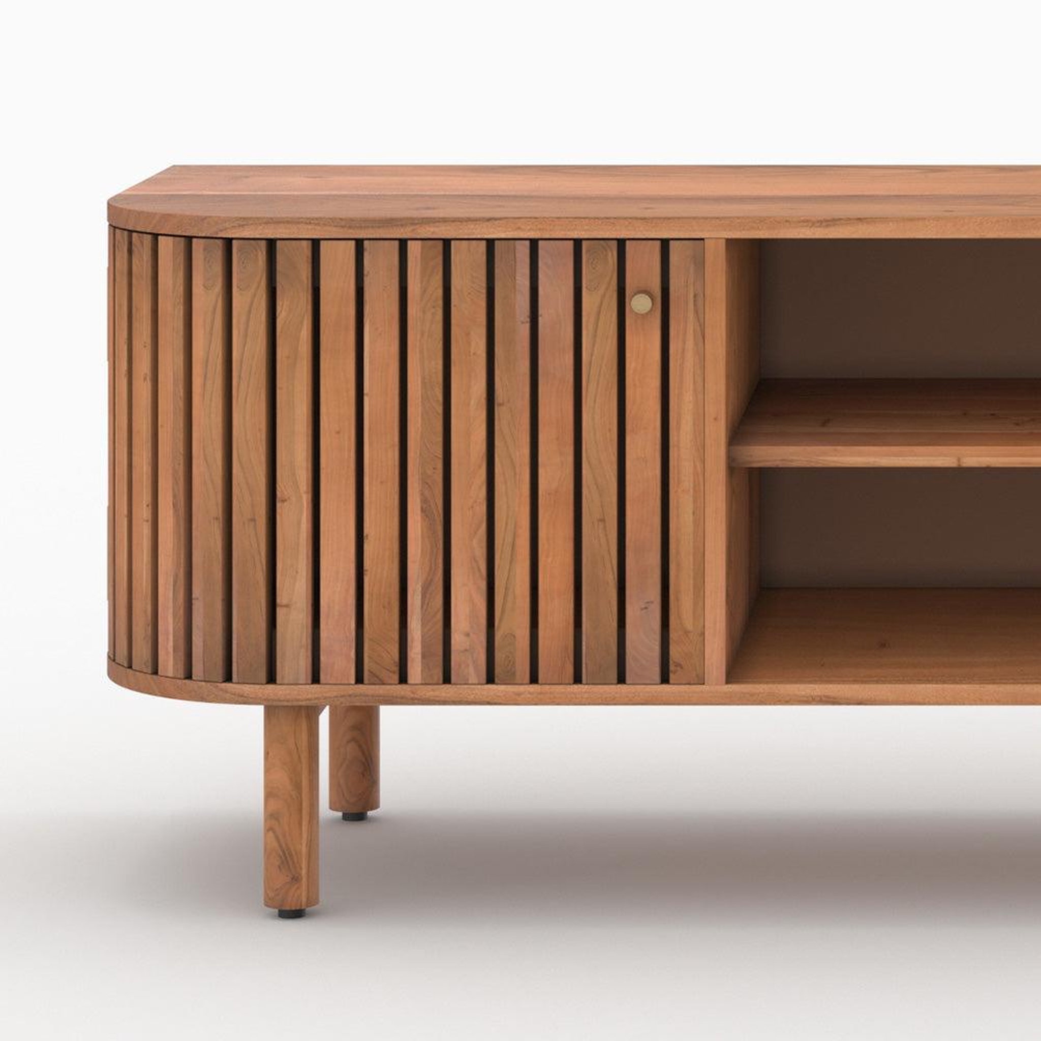 Voir la diapositive 5 : MAISON PAVANE Meuble tv en bois d'acacia 145 cm-paola