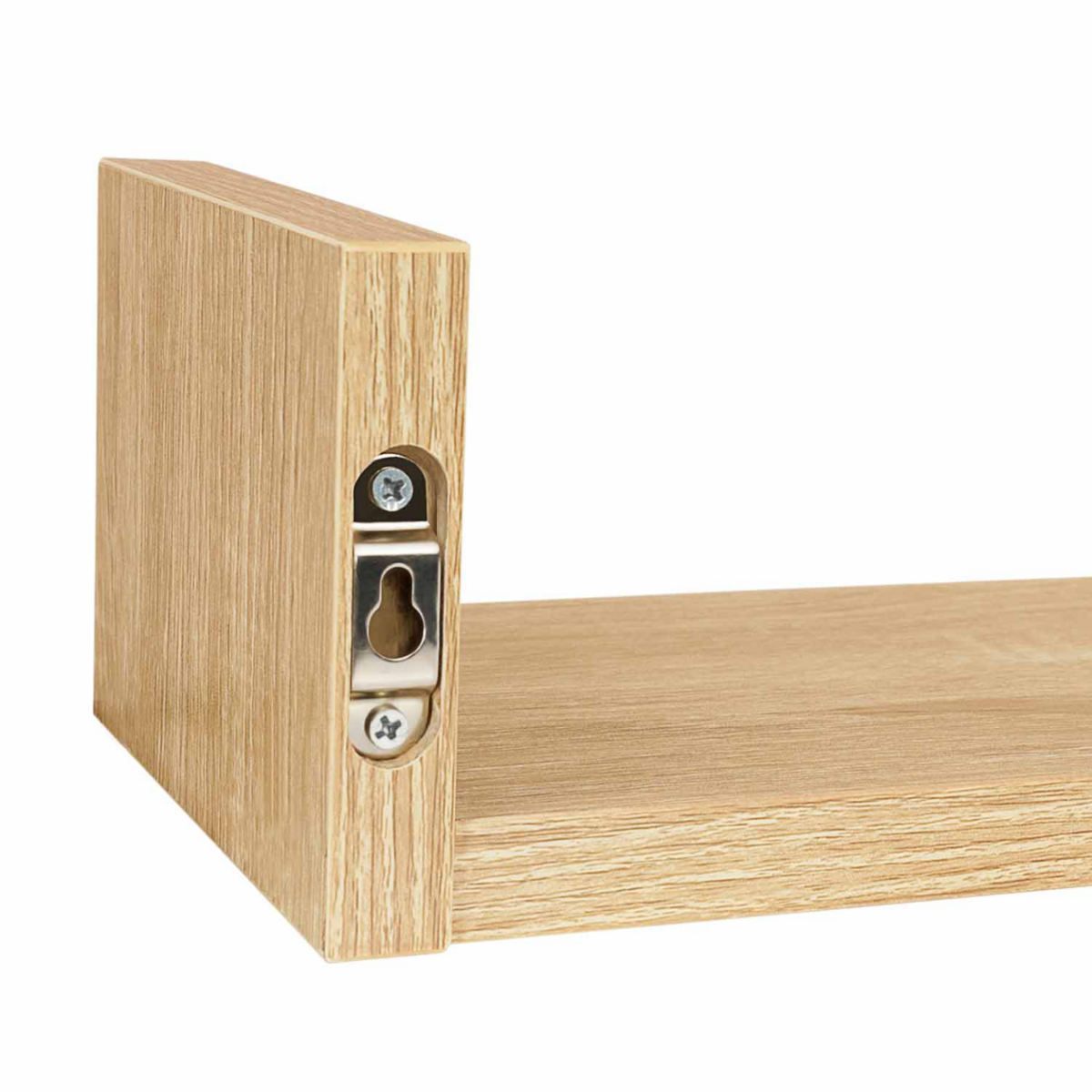 ID MARKET Lot de 3 étagères murales façon hêtre 60/45/30 cm