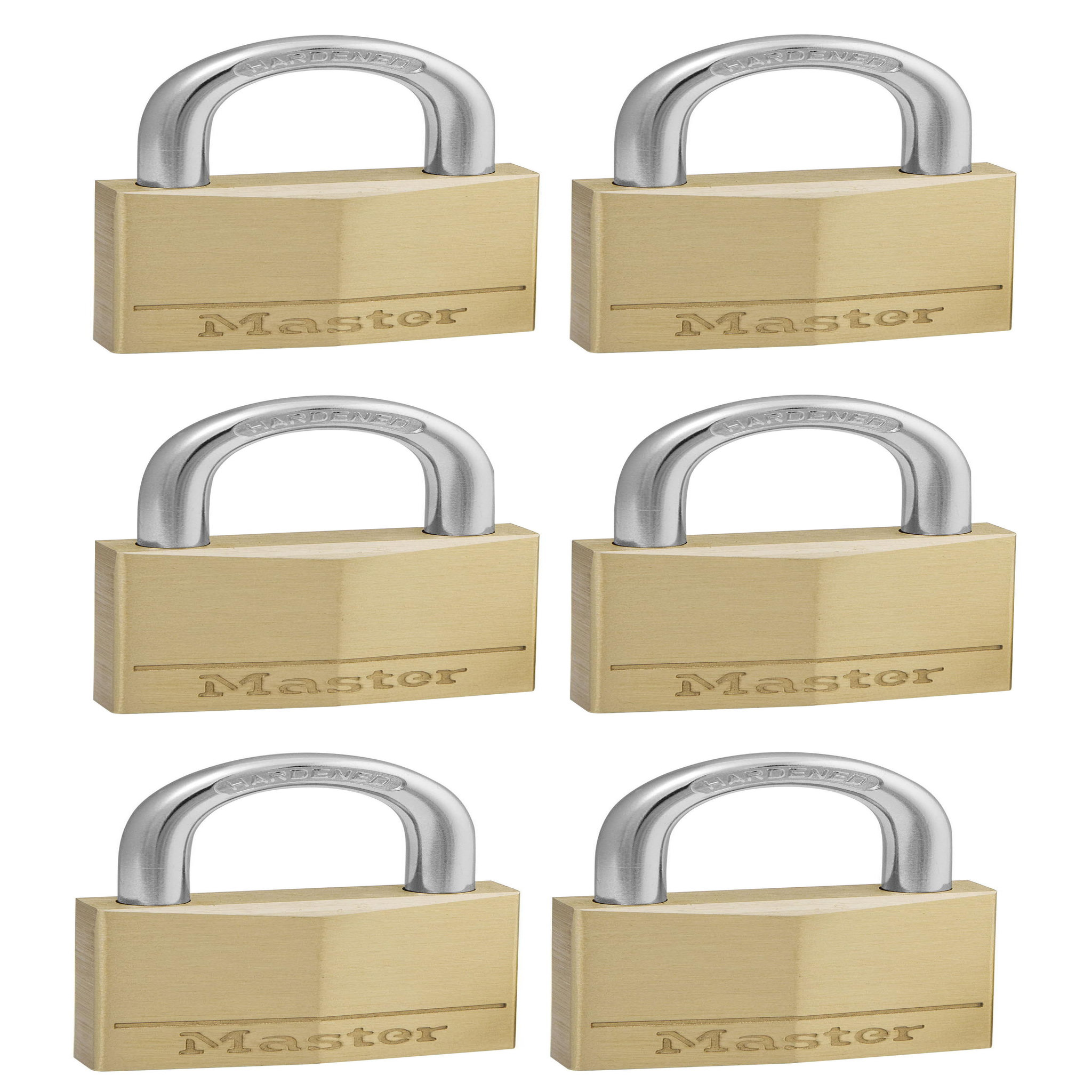 Voir la diapositive 2 : Master lock 140eursix lot de 6 cadenas à clé en laiton, doré, 6 x 4 x 1,3 cm