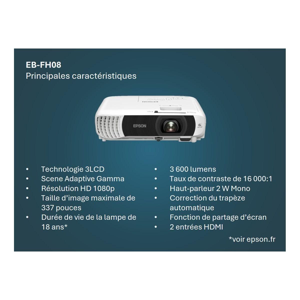 Epson Vidéoprojecteur home cinéma EB-FH08