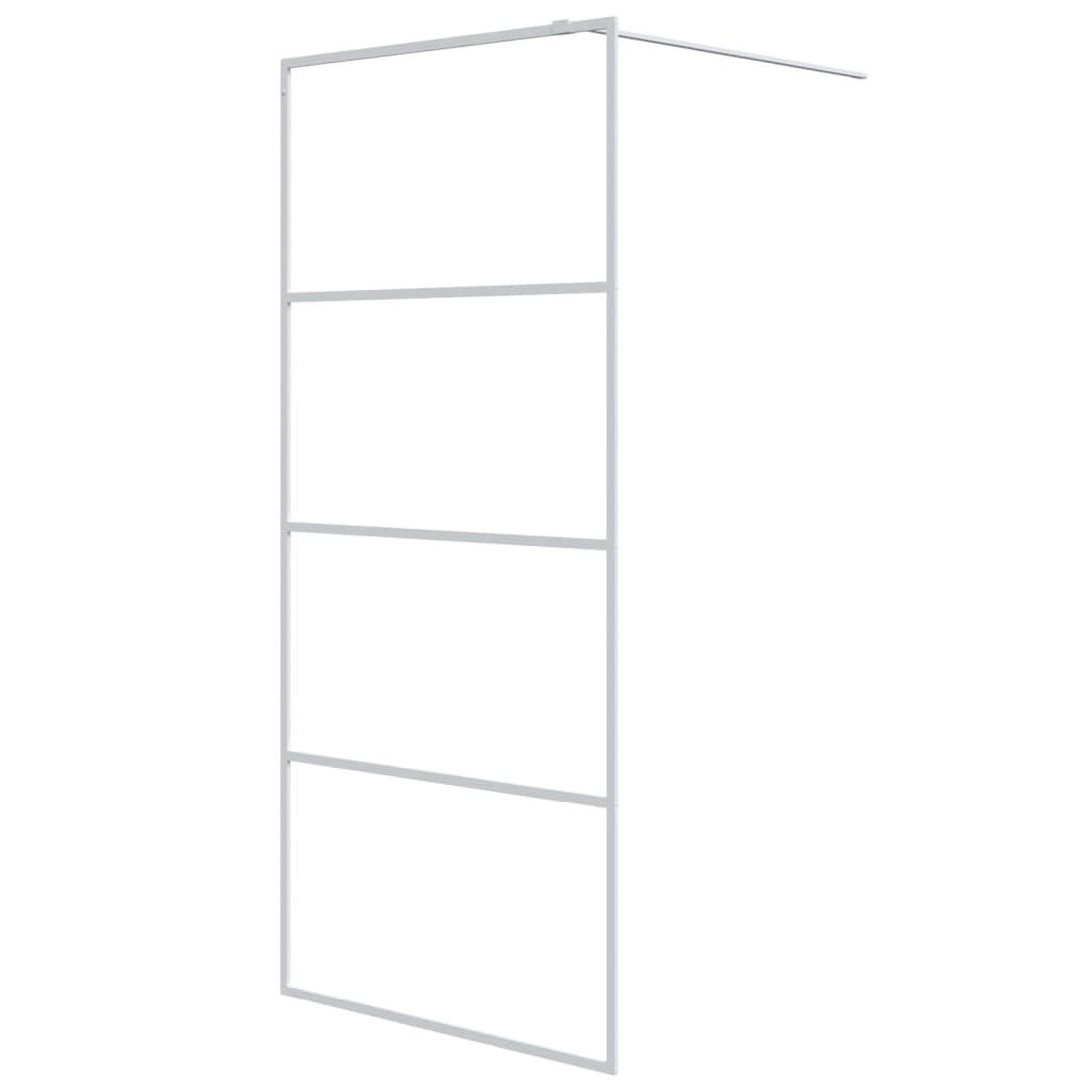 Voir la diapositive 2 : VIDAXL Paroi de douche Blanc 90x195 cm Verre ESG transparent