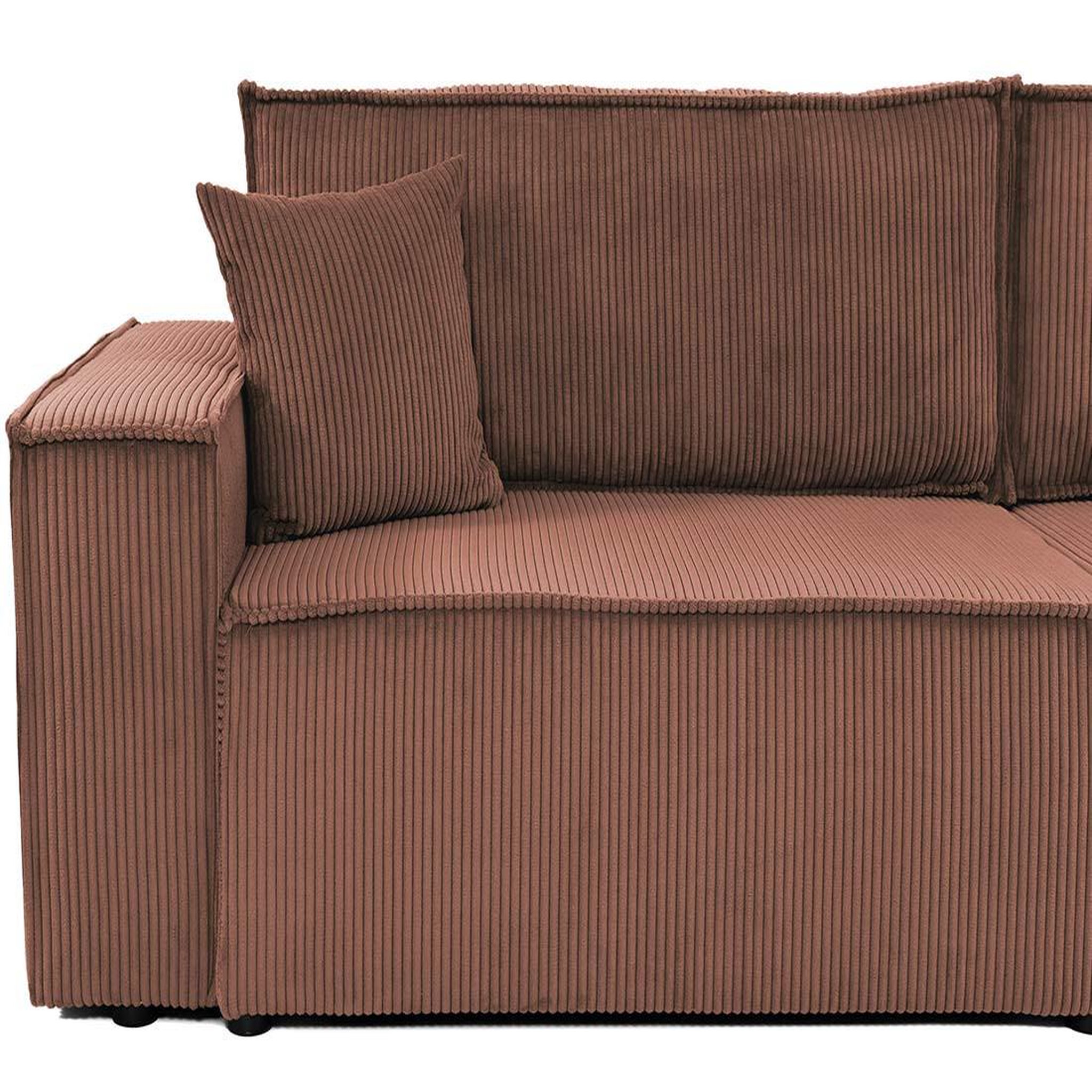 Voir la diapositive 6 : BEST MOBILIER Cezanne - canapé droit 3 places convertible avec coffre en velours côtelé