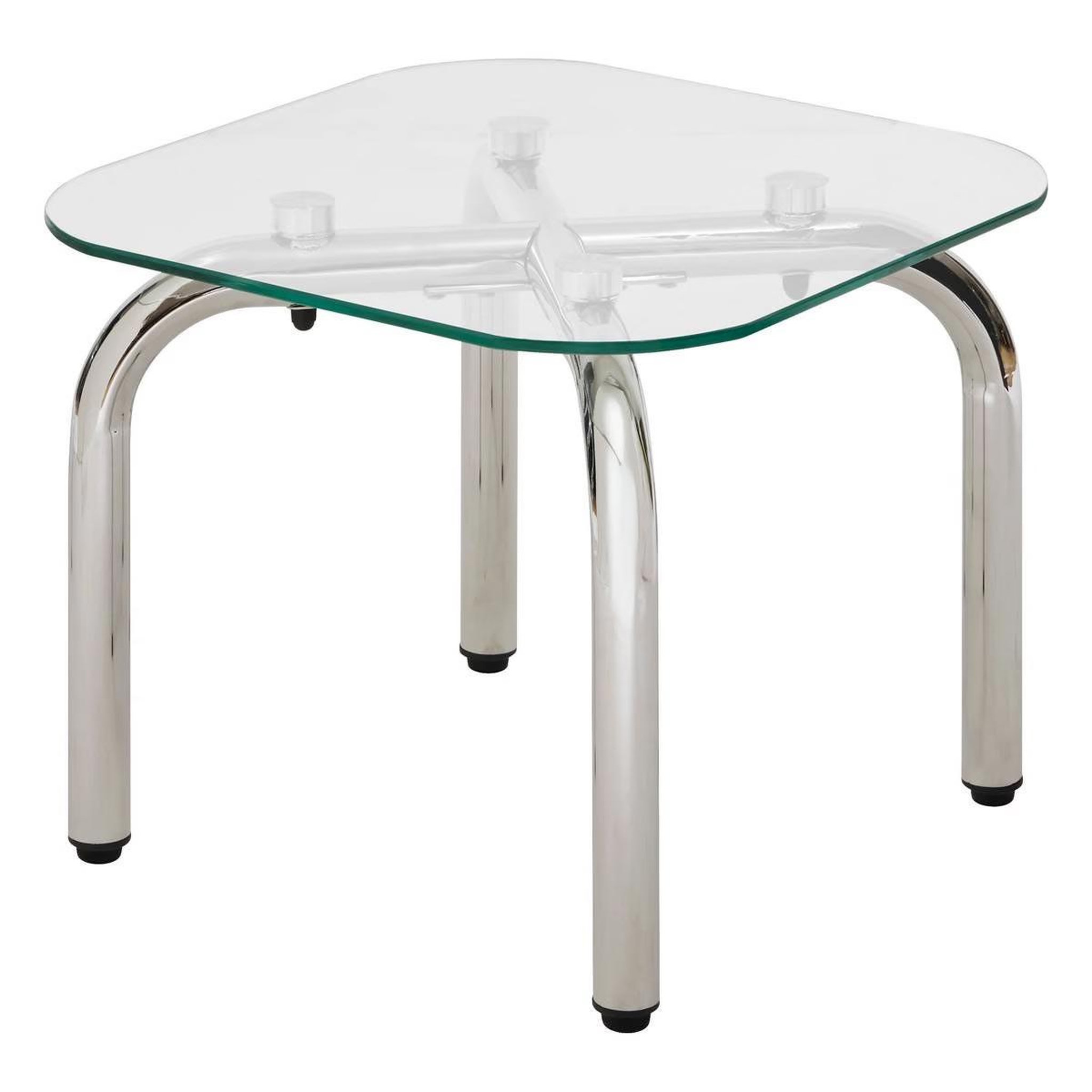 Voir la diapositive 3 : ATMOSPHERA Lot de 2 tables d'appoint  hecate  50cm chromé