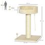 Voir la diapositive 3 : PAWHUT Arbre à chat griffoir grattoir sisal naturel plateforme d'observation corde d'escalade boule à ressort peluche beige