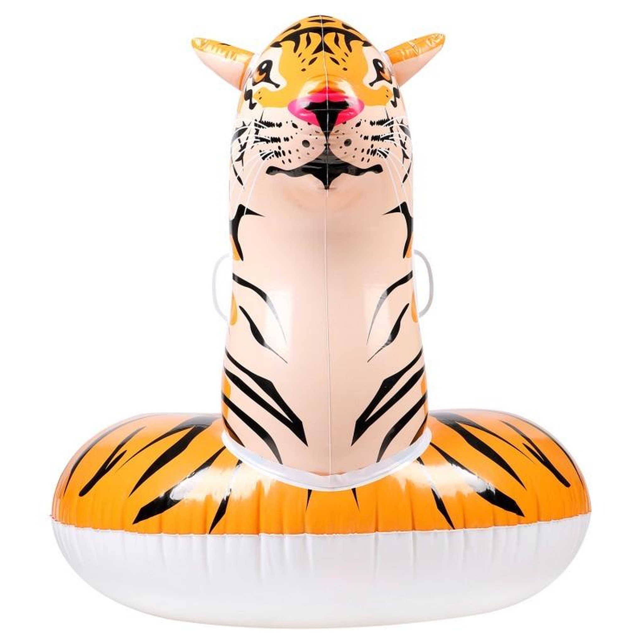 Voir la diapositive 3 : AIRMYFUN Bouée Gonflable XXL Chevauchable, Piscine & Plage, Flotteur Deluxe - Tigre - 150x105x100cm