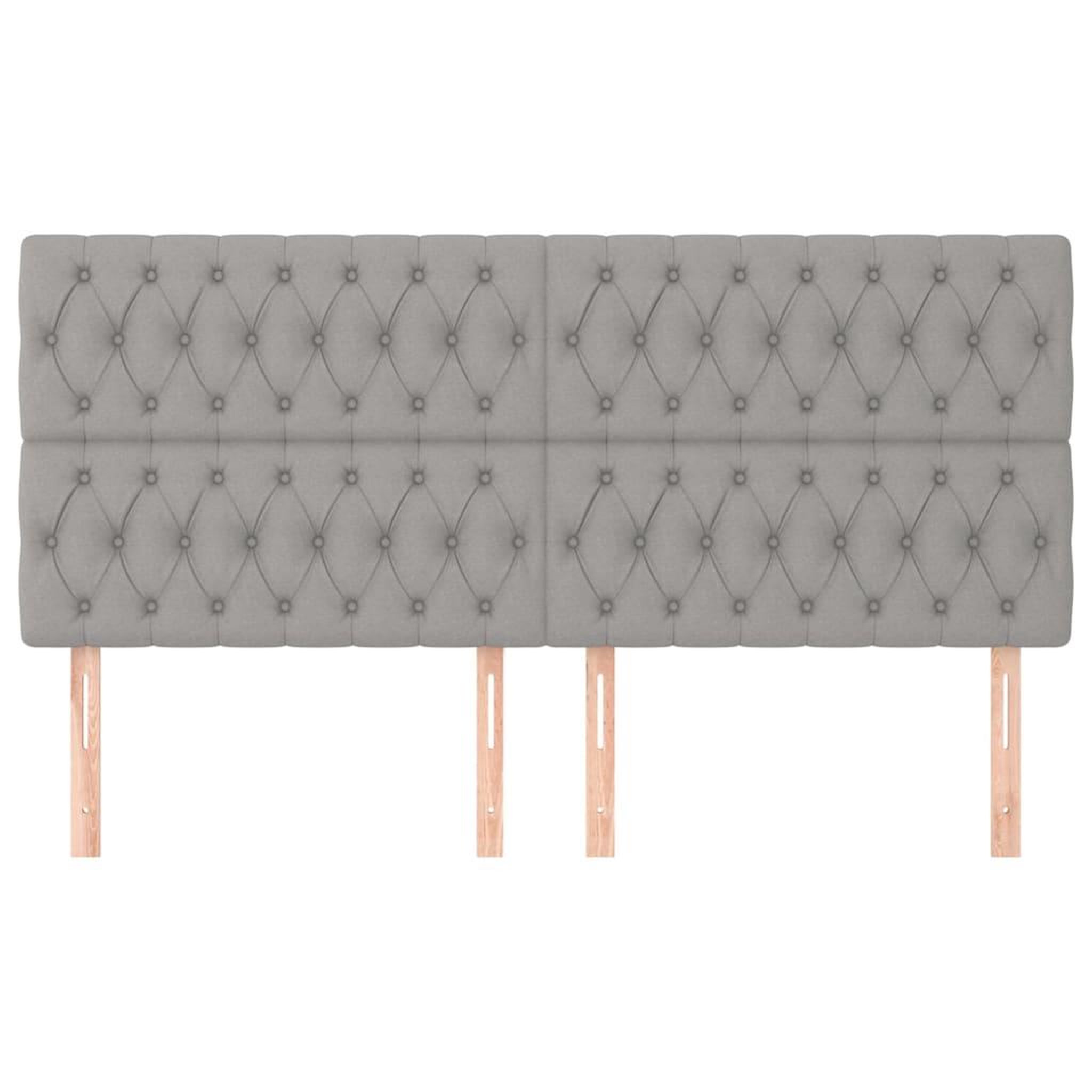 Voir la diapositive 3 : VIDAXL Tetes de lit 4 pcs Gris clair 100x7x78/88 cm Tissu