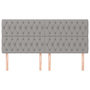 Voir la diapositive 3 : VIDAXL Tetes de lit 4 pcs Gris clair 100x7x78/88 cm Tissu