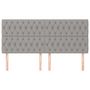 Voir la diapositive 3 : VIDAXL Tetes de lit 4 pcs Gris clair 100x7x78/88 cm Tissu