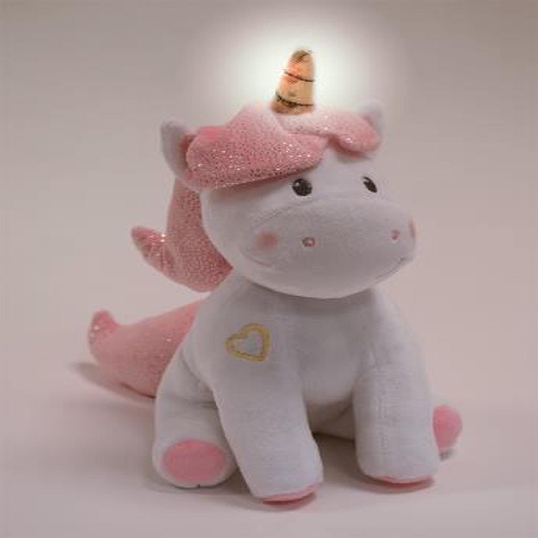 Voir la diapositive 1 : JEMINI Peluche Licorne musicale et lumineuse 24 cm