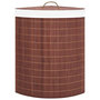 Voir la diapositive 3 : VIDAXL Panier a linge d'angle Bambou Marron 60 L