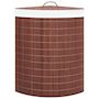 Voir la diapositive 3 : VIDAXL Panier a linge d'angle Bambou Marron 60 L