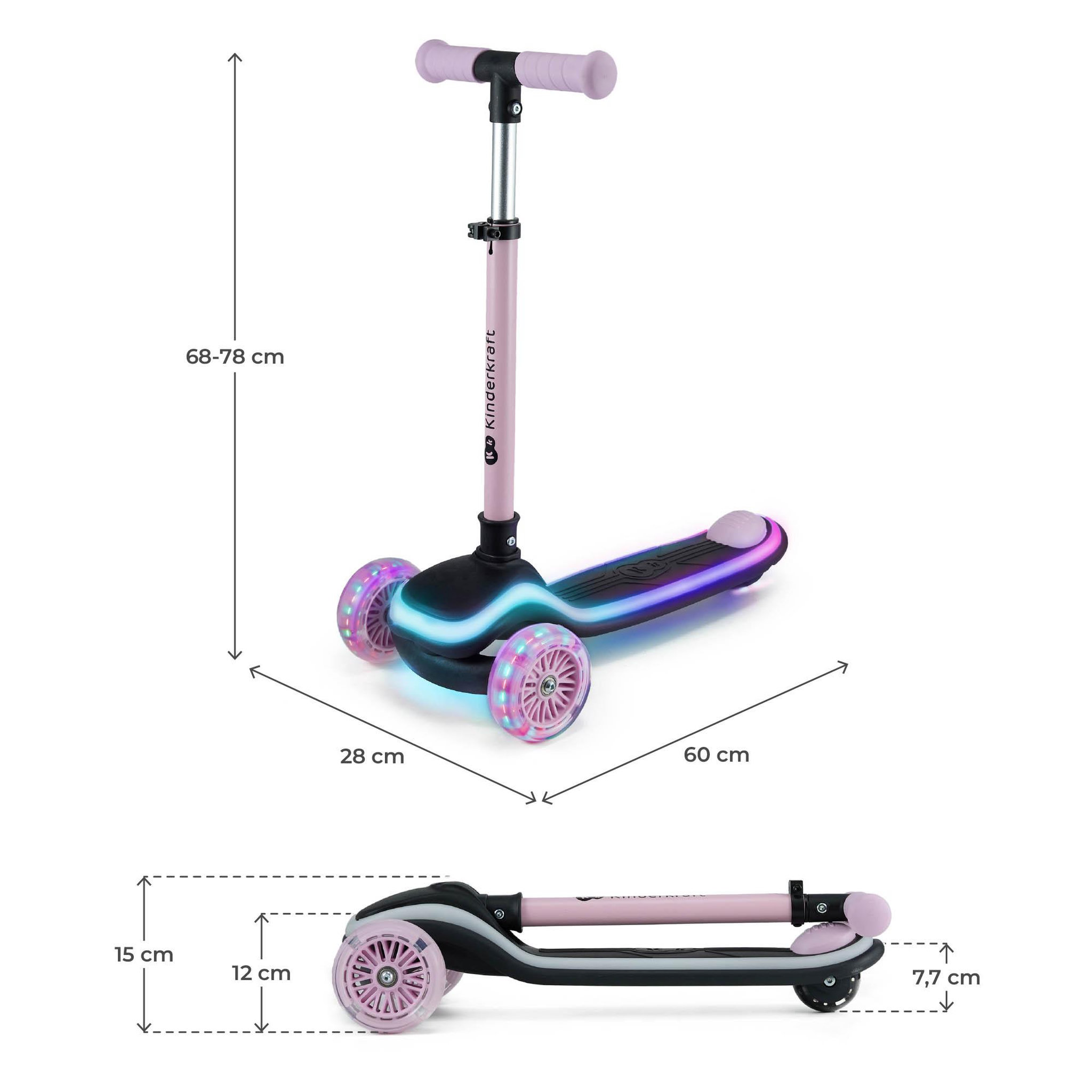 Voir la diapositive 6 : KINDERKRAFT Trottinette 3 roues led pour enfant