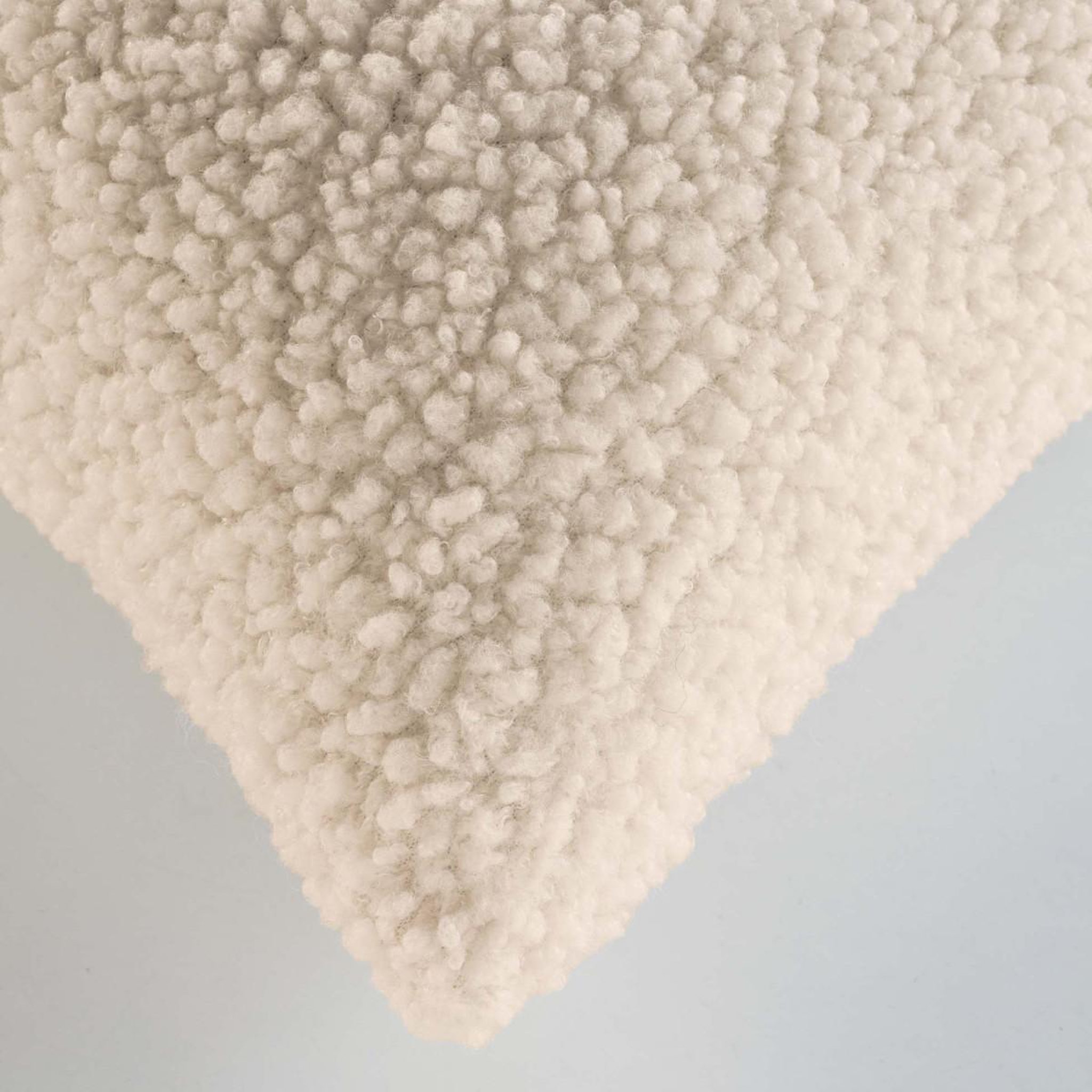 Voir la diapositive 3 : Douceur d'Intérieur Housse de coussin en tissu bouclette  woolen  40x40cm naturel