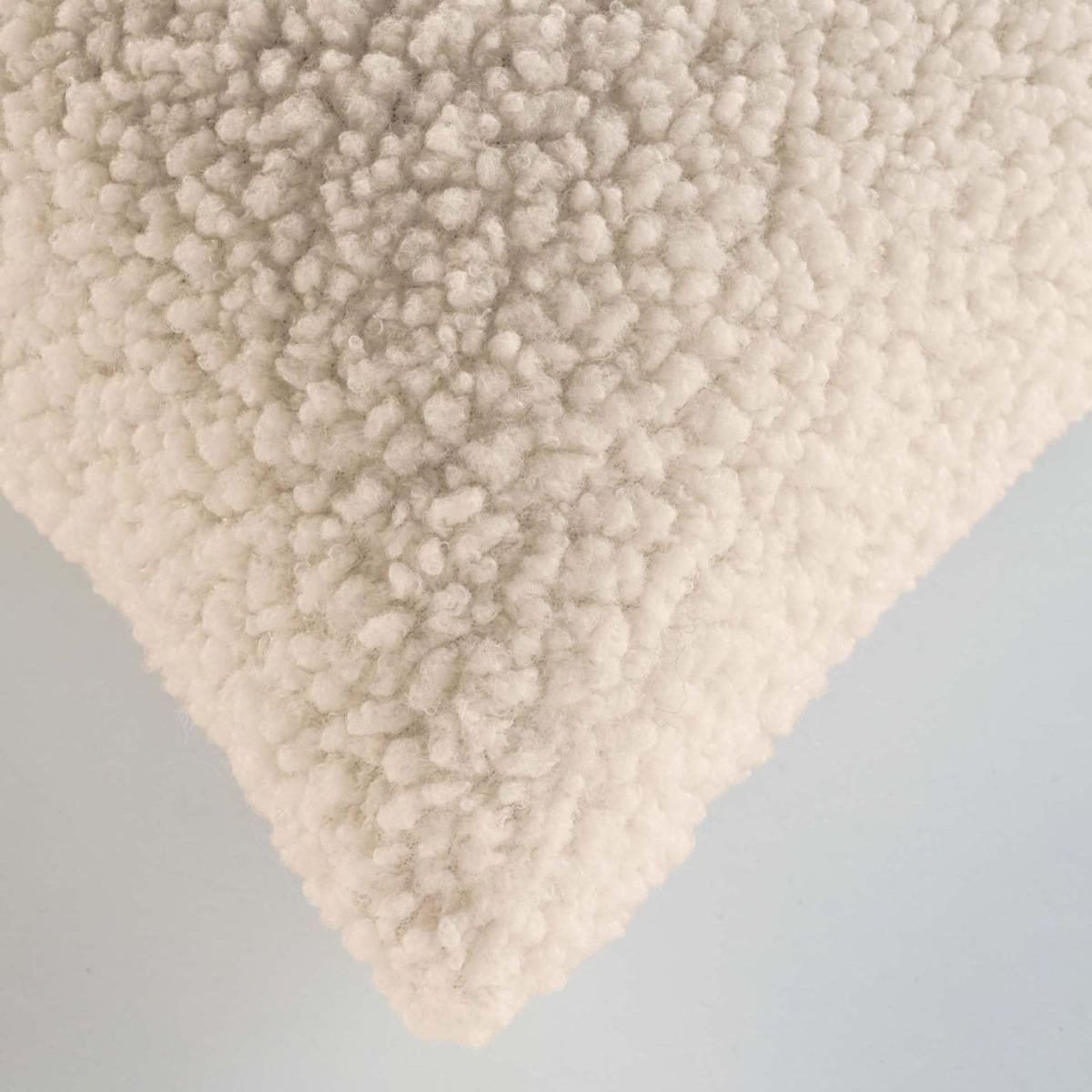 Paris Prix Housse de Coussin en Tissu Bouclette  Woolen  40x40cm Naturel