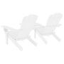 Voir la diapositive 4 : VIDAXL Chaises de jardin Adirondack avec table bois de sapin blanc
