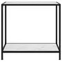 VIDAXL Table console Blanc 80x35x75 cm Verre trempe