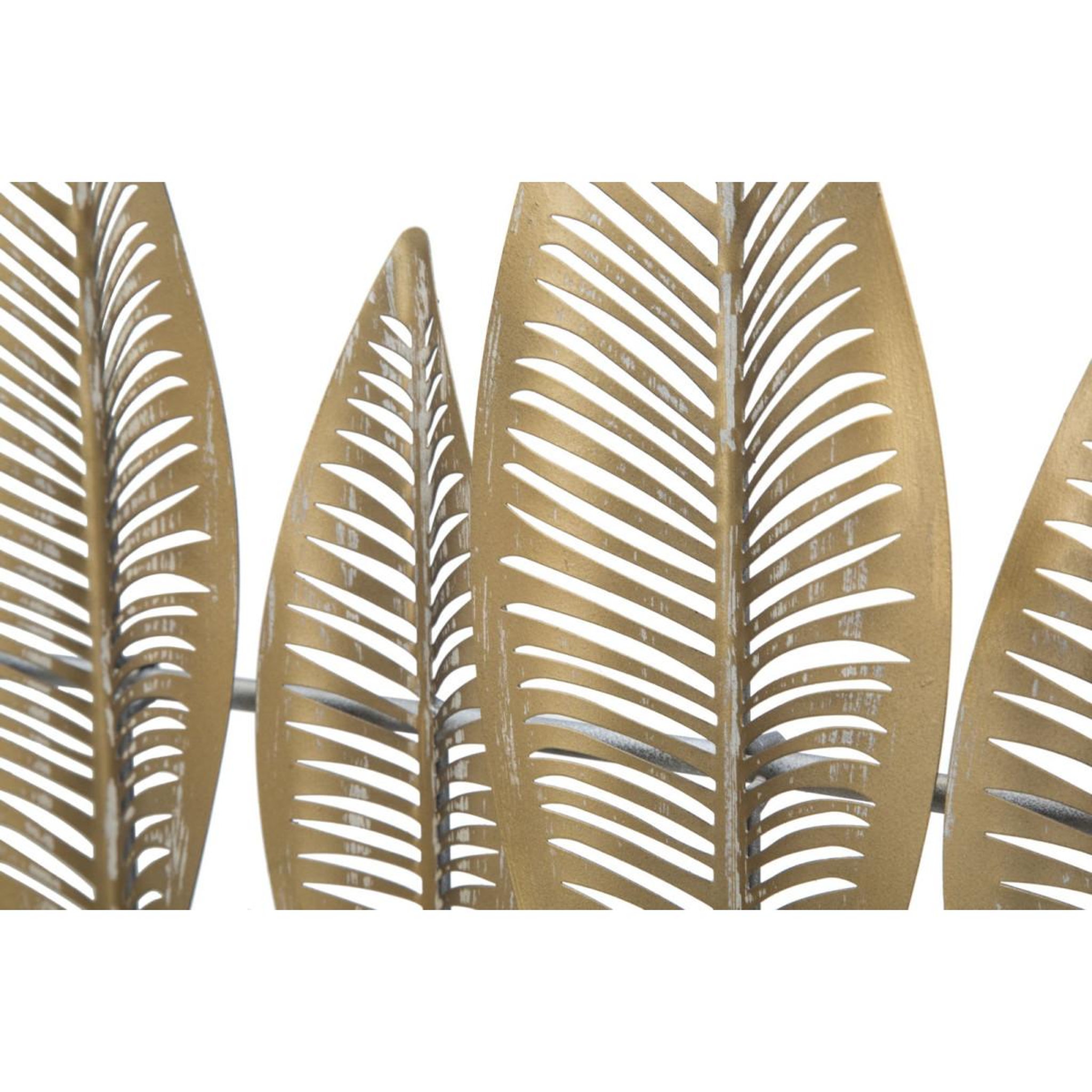 Voir la diapositive 3 : Paris Prix Patère murale design 7 crochets  leaf  65cm or