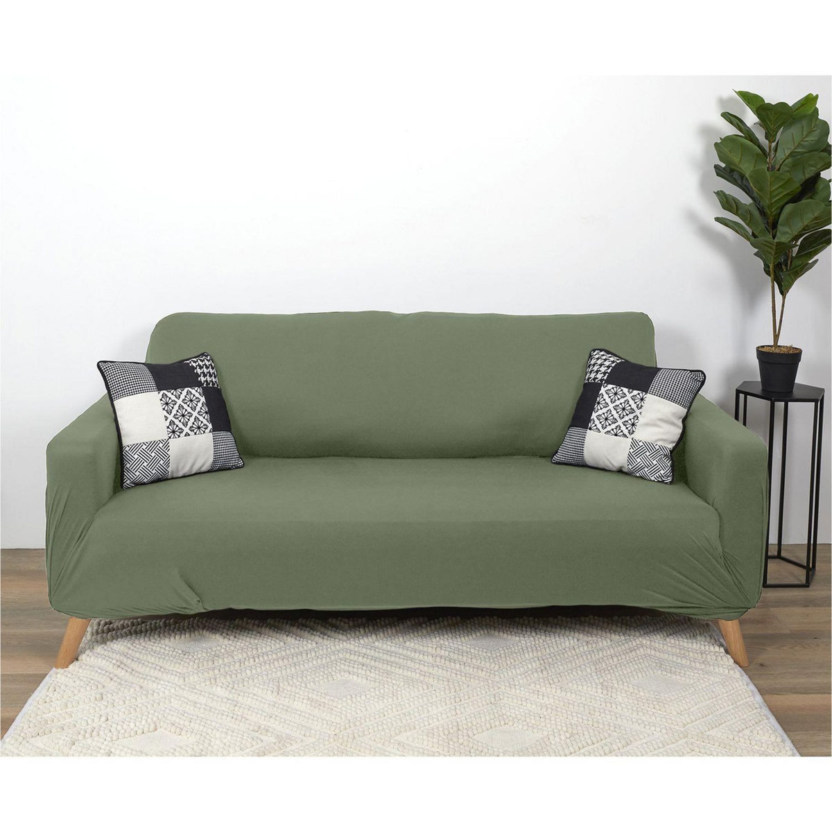 The Home Deco Factory Housse extensible pour canapé 2 places