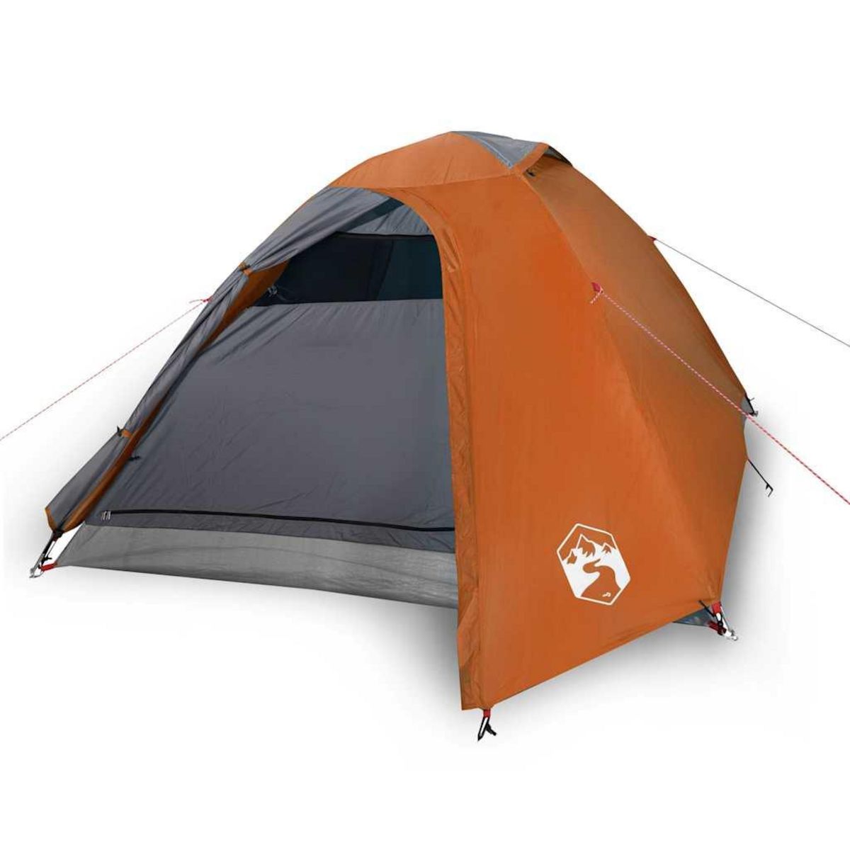 VIDAXL Tente de camping a dome 3 personnes orange impermeable
