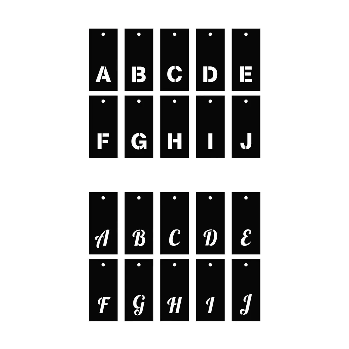 Artemio Pochoirs alphabet 140 motifs, lettres et chiffres