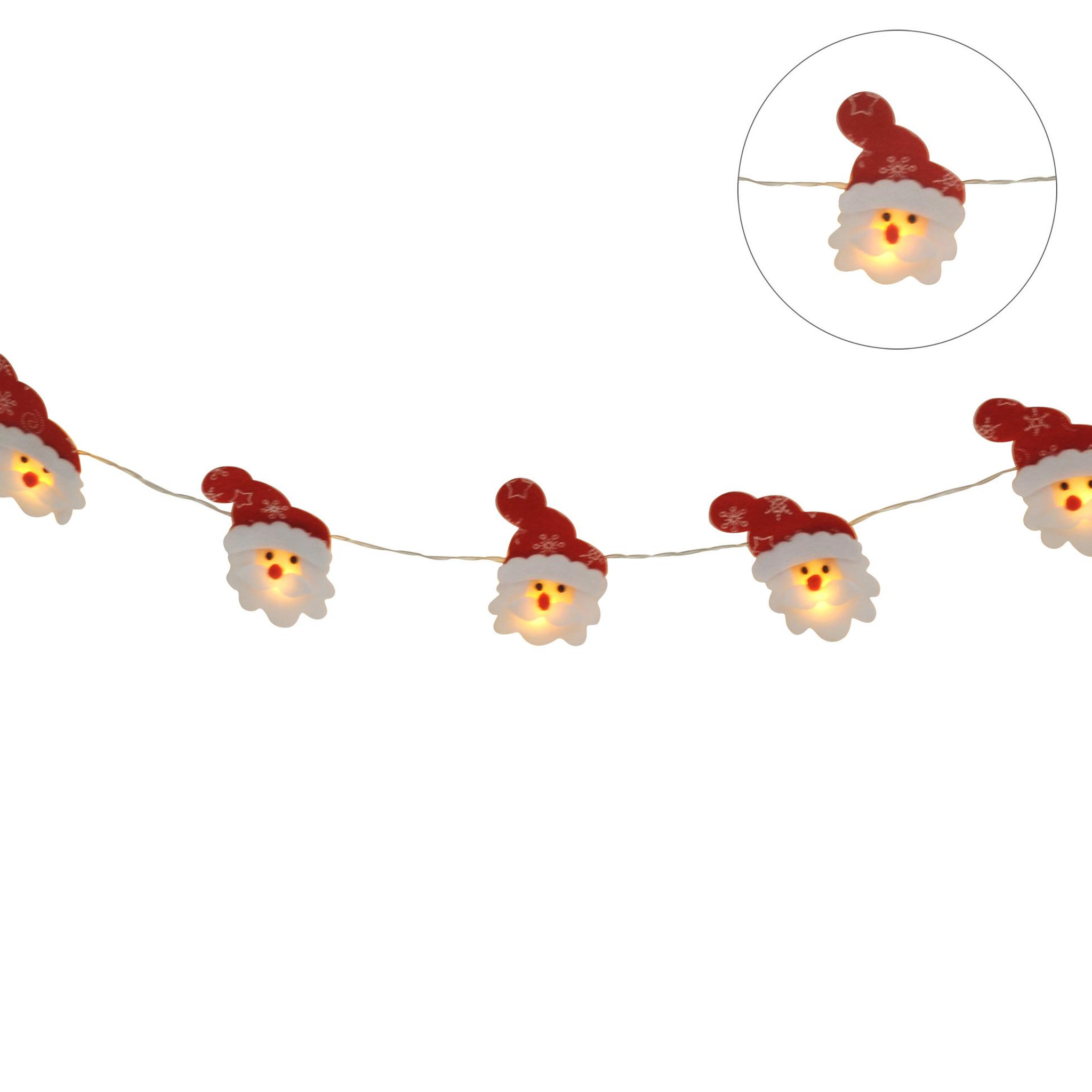 Eden Guirlande interieur 10 pere noel feutrine led