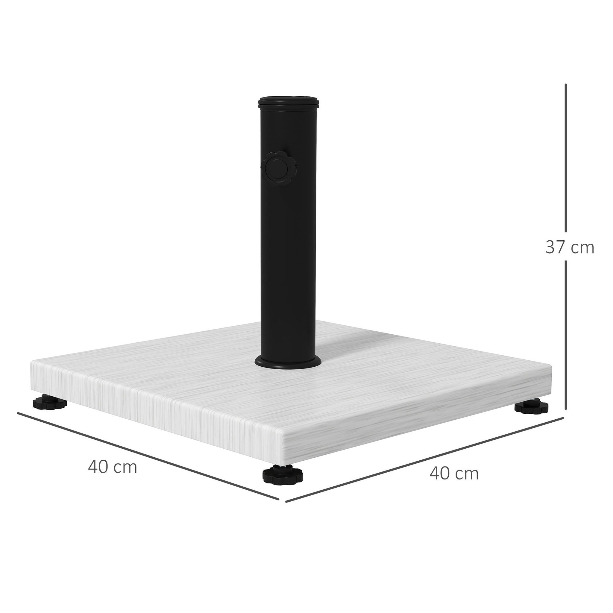 Voir la diapositive 3 : OUTSUNNY Pied de parasol - base de lestage poids net 12 Kg métal