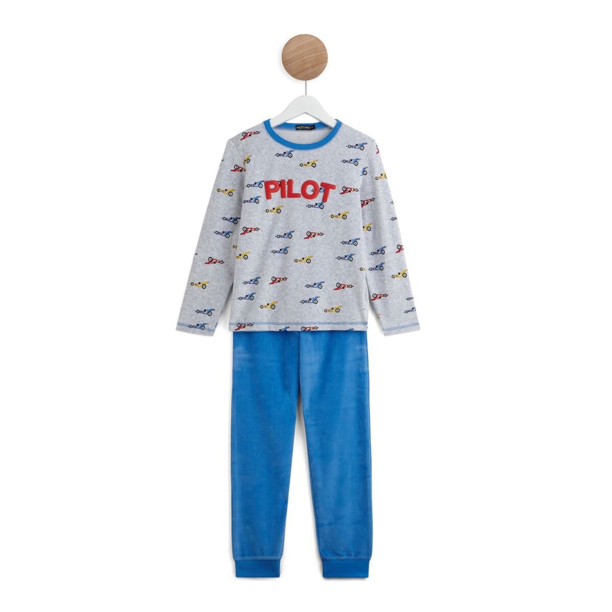 IN EXTENSO Ensemble pyjama velours pilote garçon