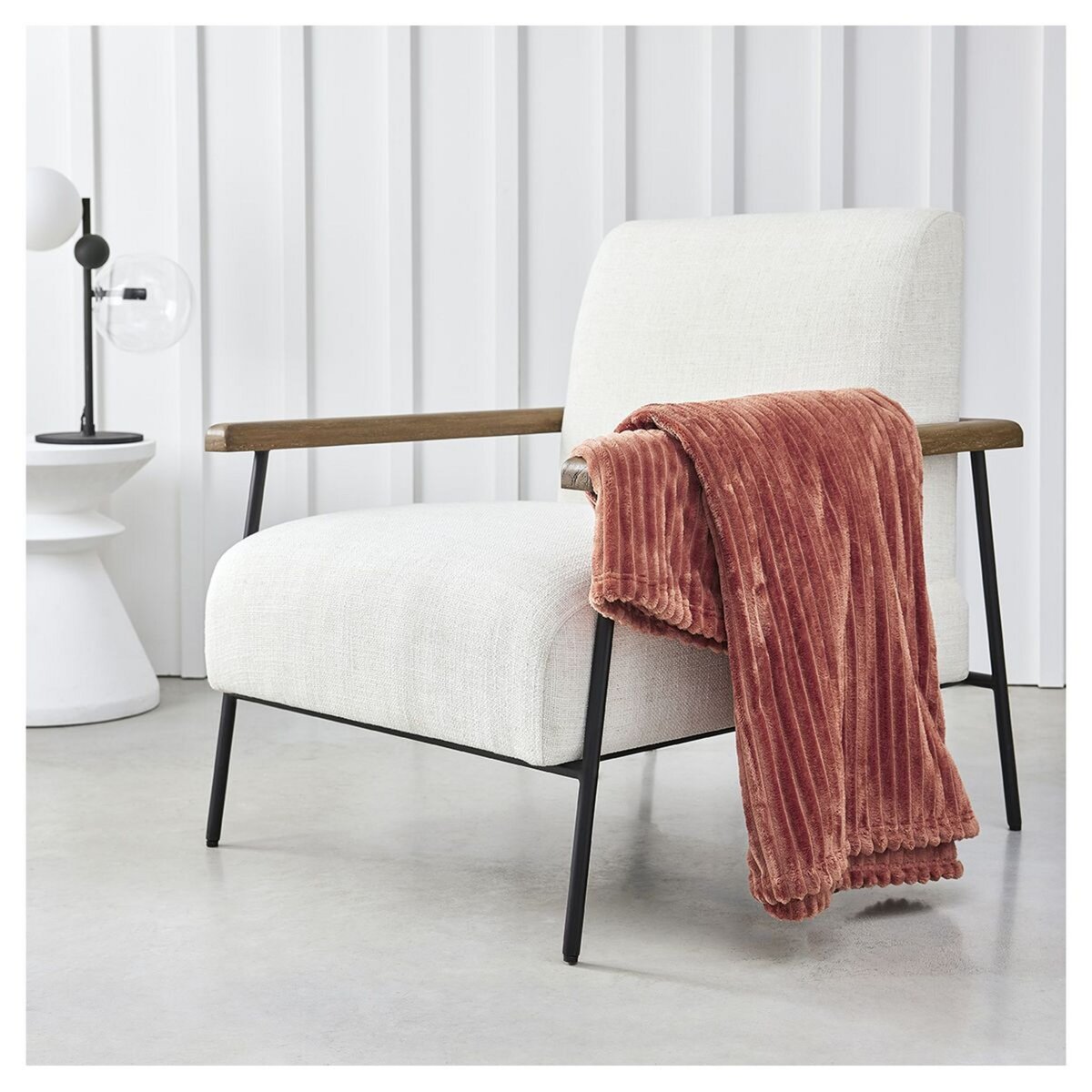 TODAY Plaid côtelé uni 