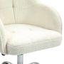 Voir la diapositive 6 : HOMCOM Chaise de bureau tissu bouclette design hauteur réglable pivotante piètement acier