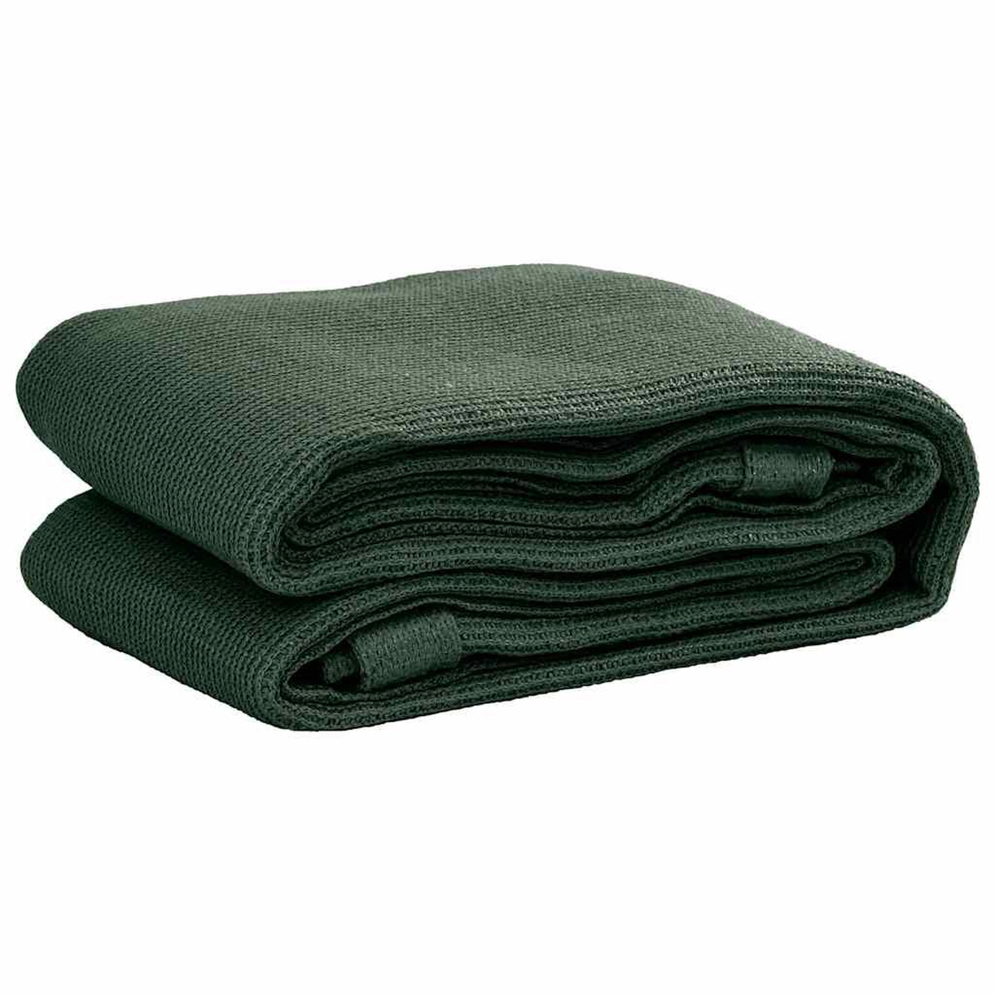 VIDAXL Tapis de tente 200x400 cm Vert fonce