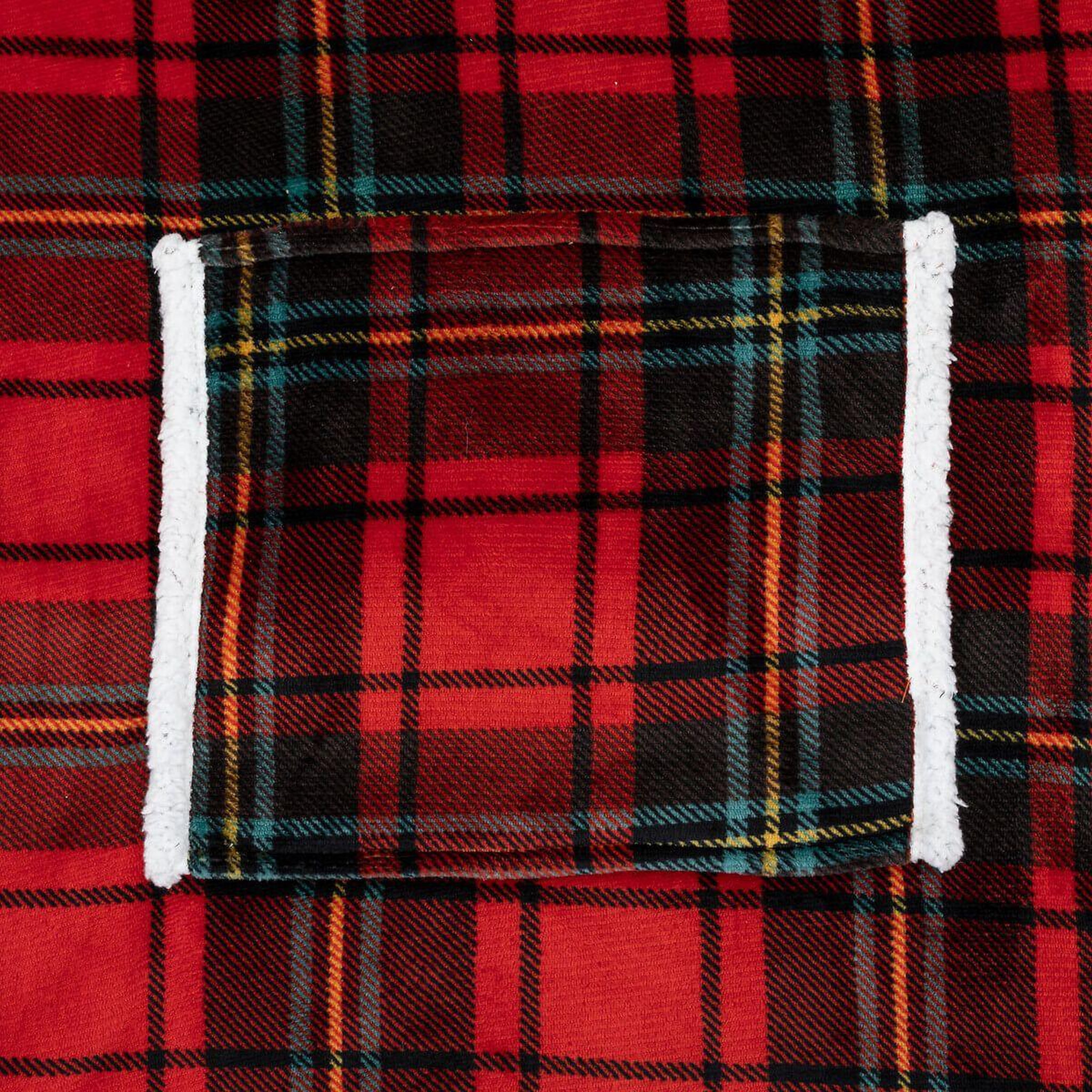 Voir la diapositive 3 : ATMOSPHERA Plaid sweat manche  flan  85x118cm tartan