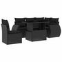 Voir la diapositive 2 : VIDAXL Salon de jardin 6 pcs avec coussins noir resine tressee
