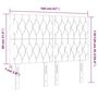 Voir la diapositive 6 : VIDAXL Tete de lit a LED Creme 160x7x118/128 cm Tissu