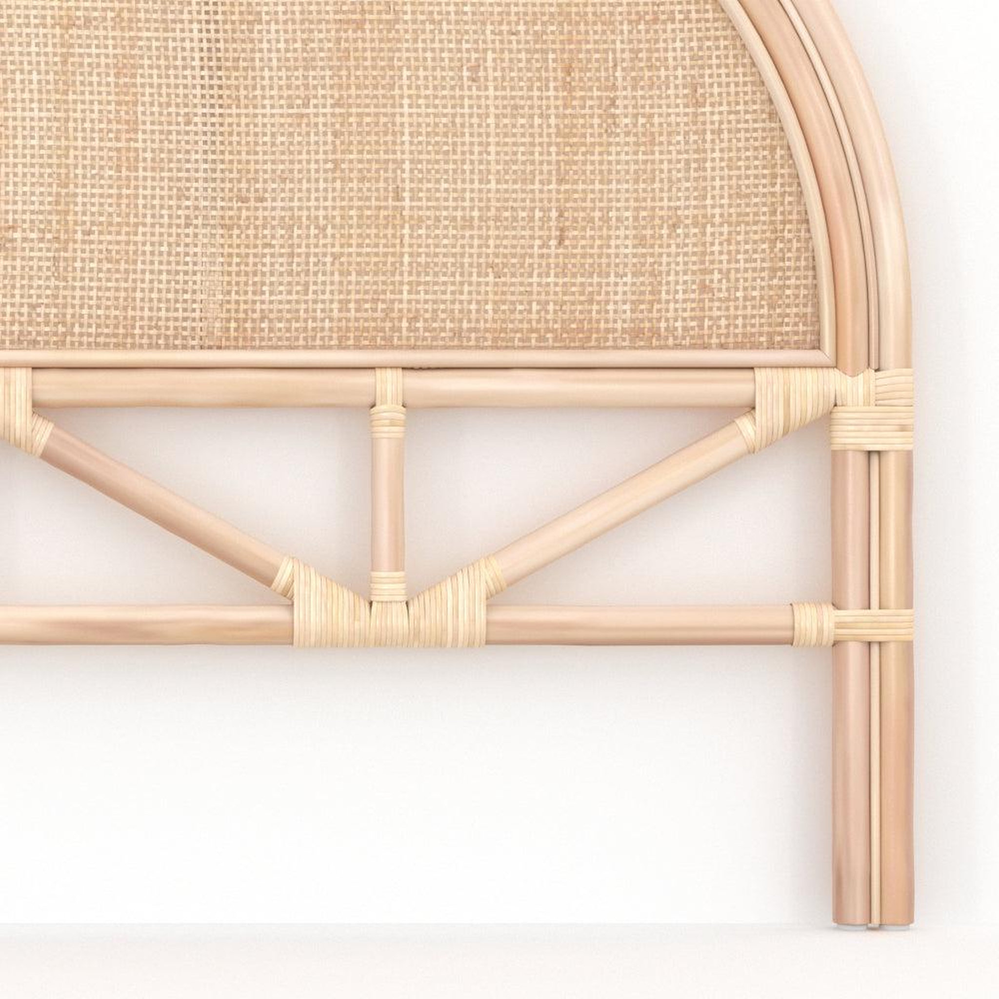 Voir la diapositive 3 : MAISON PAVANE Tête de lit en rotin naturel 140 cm-Madya