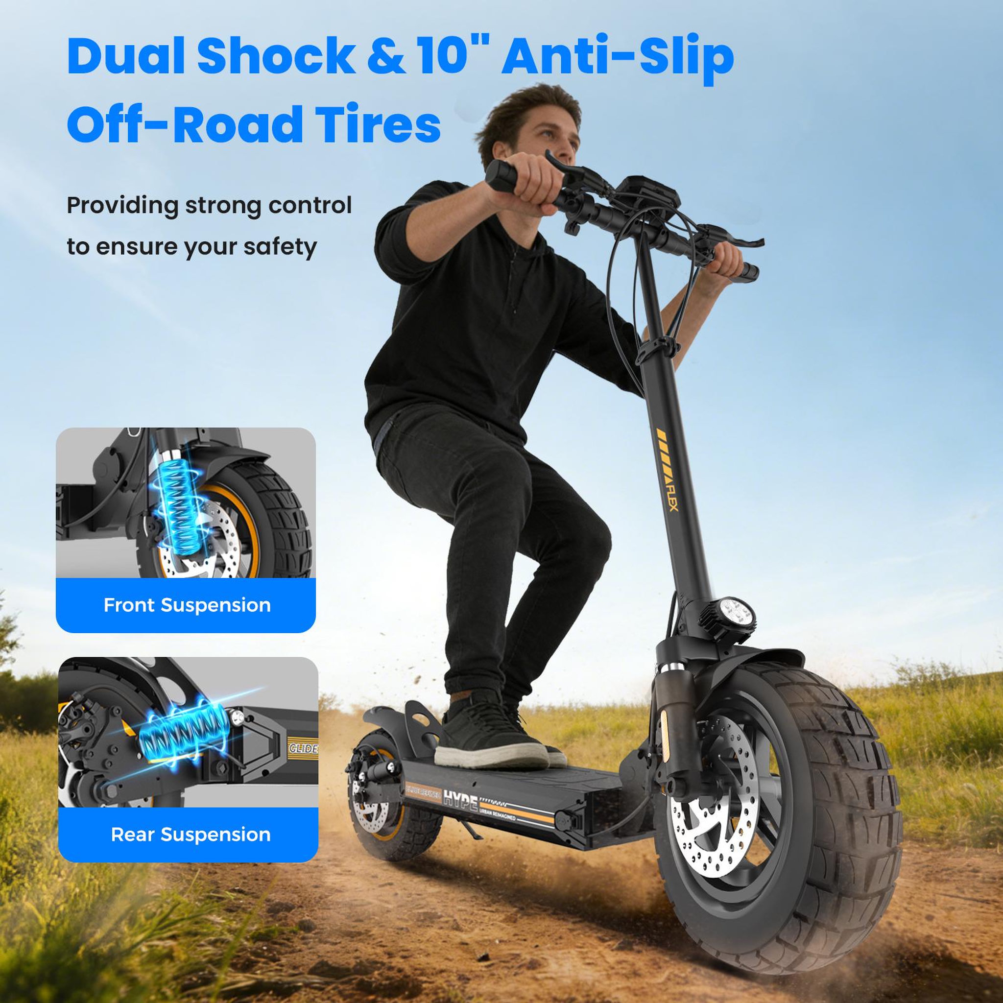 Voir la diapositive 5 : ISCOOTER Trottinette électrique iScooter W9Air – 10 pouces, batterie 48 V 10 Ah, autonomie de 40 km