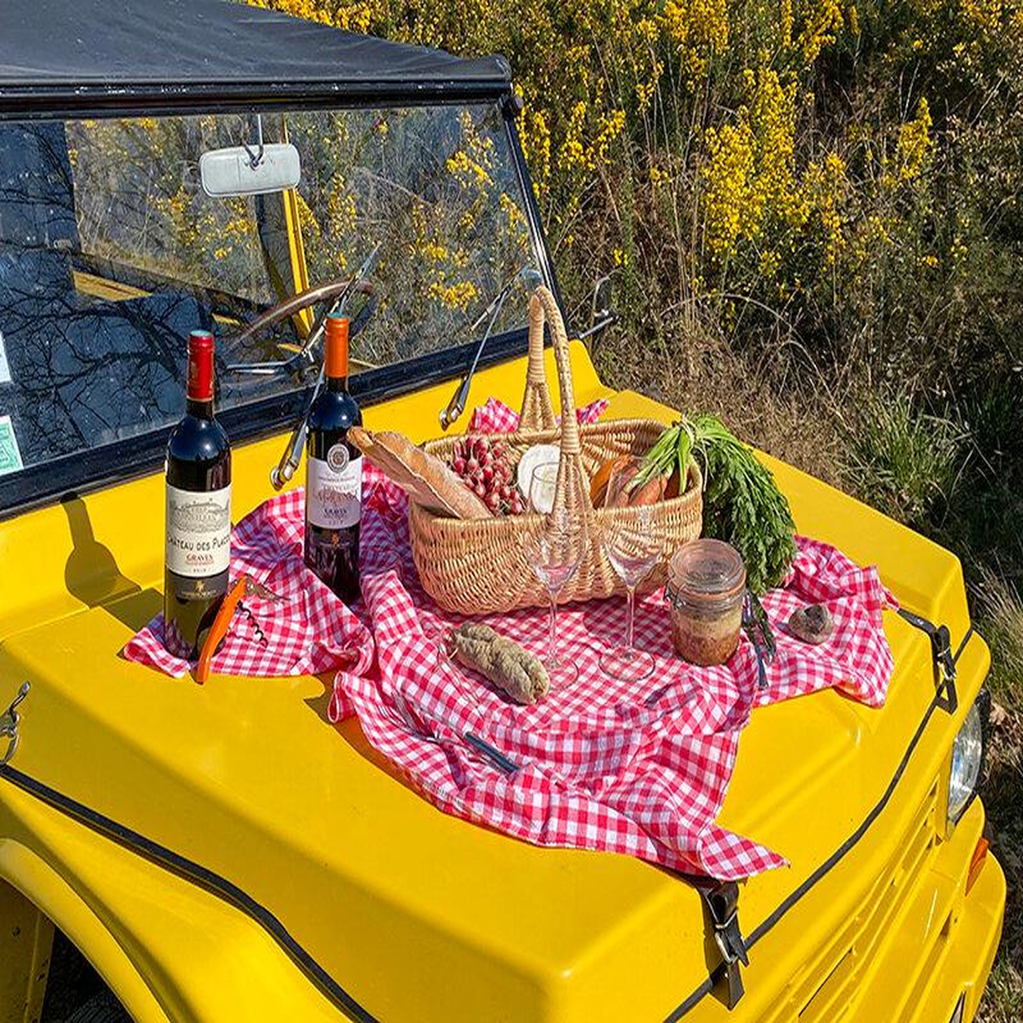 Voir la diapositive 2 : Smartbox Visite d'un vignoble bordelais en jeep ou en méhari avec pique-nique sur le domaine - coffret cadeau gastronomie