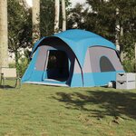 VIDAXL Tente de cabine familiale 6 personnes bleu impermeable