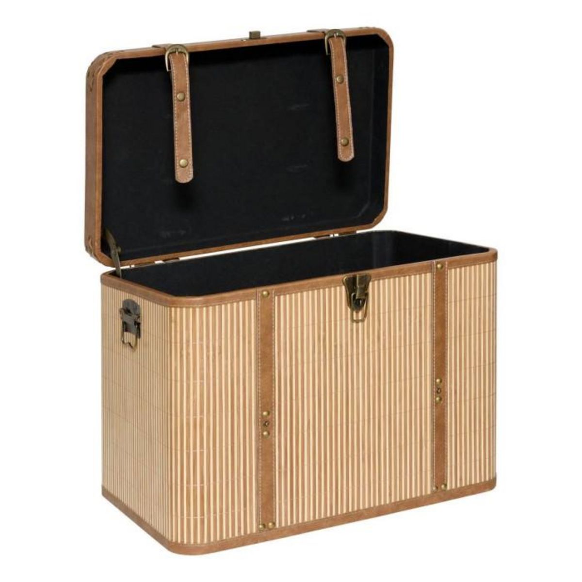 ATMOSPHERA Lot de 3 Malles de Rangement  Sylia  56cm Naturel