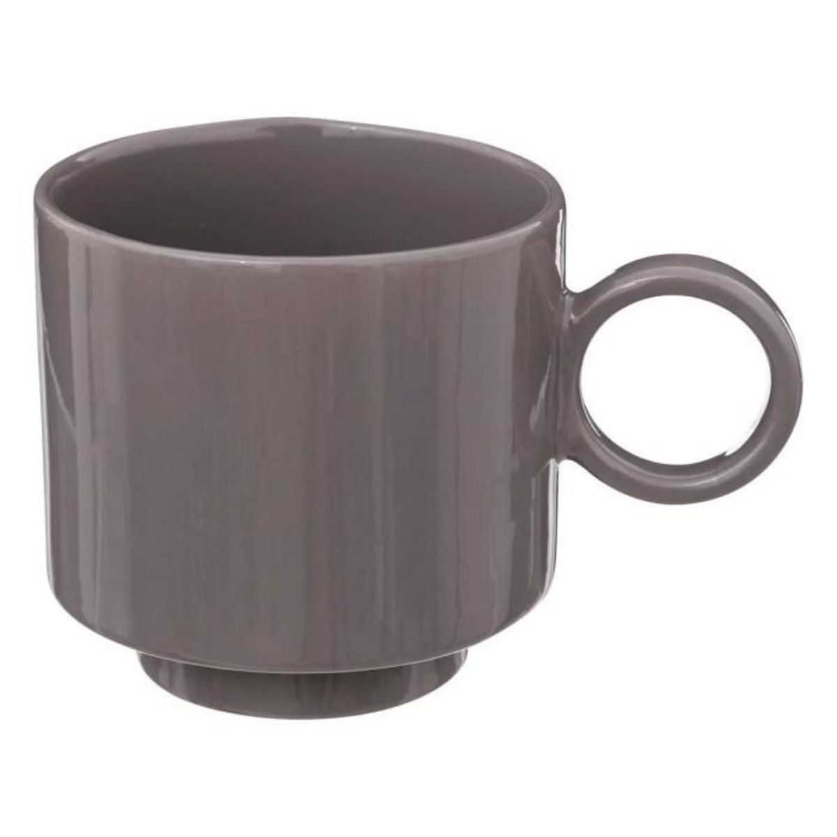 SECRET DE GOURMET Lot de 6 Mugs en Céramique  Anne  38cl Gris