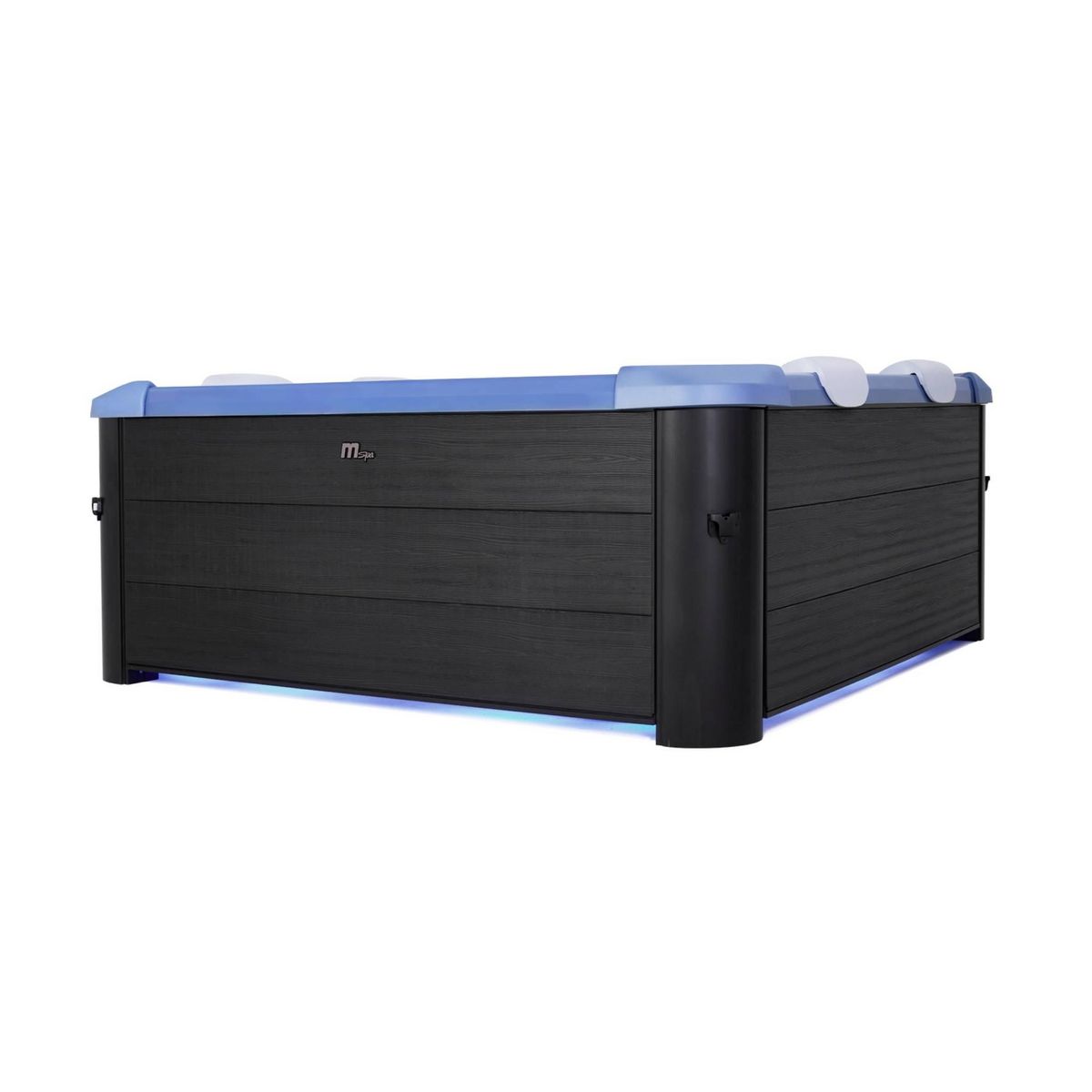 MSpa Spa rigide 6 places hydromassages. 4 coussins + 8 filtres + bâche incluse. OSLO SAPPHIRE. L 160 x P 160 x H 65 cm