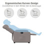 Voir la diapositive 6 : VIDAXL Fauteuil inclinable electrique taupe tissu