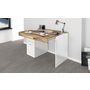 Voir la diapositive 7 : Bureau 1 porte 1 tiroir avec plateau coulissant et rangement 100 cm TAVIANO