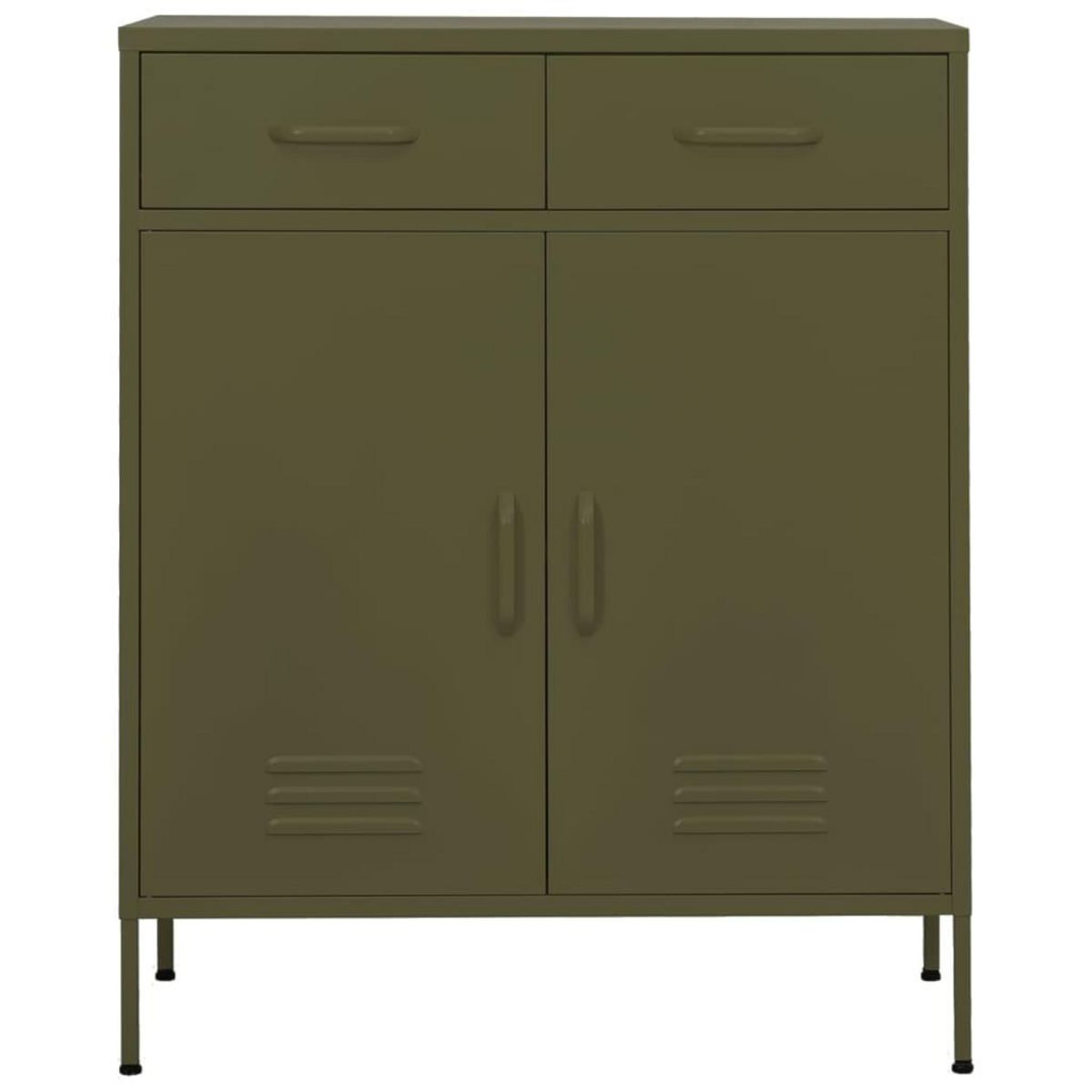 VIDAXL Armoire de rangement Vert olive 80x35x101,5 cm Acier