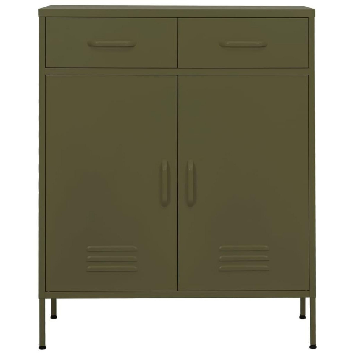 VIDAXL Armoire de rangement Vert olive 80x35x101,5 cm Acier